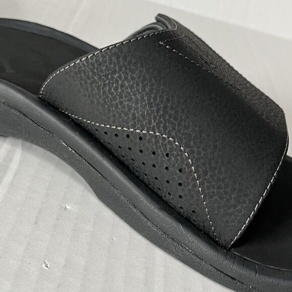 OluKai Nalu Slide Sandals Mens Black Water Resistant Slip On Casual Outdoor Sz 9 - Picture 10 of 16